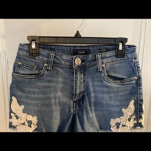 STS Blue - Embellished Flower Jean Shorts